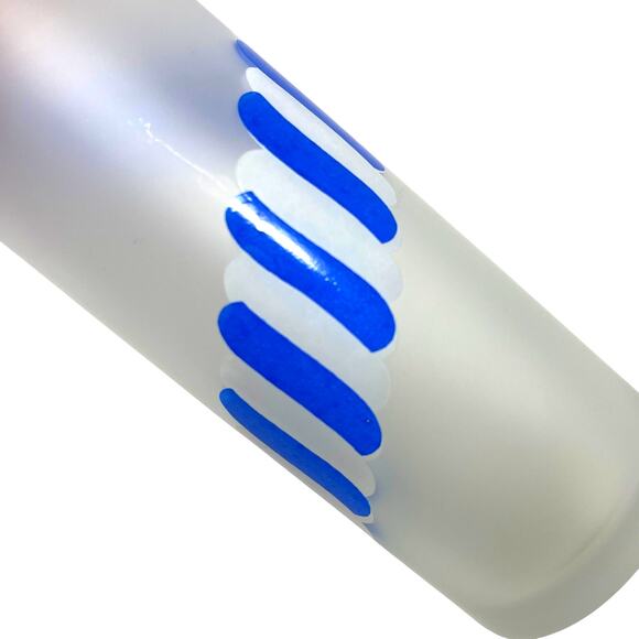 Set of 4 MCM Libbey Frosted Candy Stripe Tom Collins Glasses in Mint Condition - Picture 5 of 8